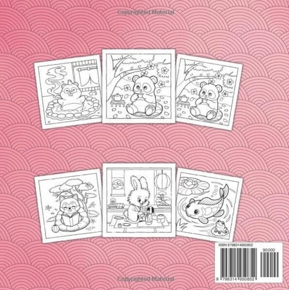 Cozy Japan Cute Coloring Book for Adults & Teens: Charming Japanese Scenes