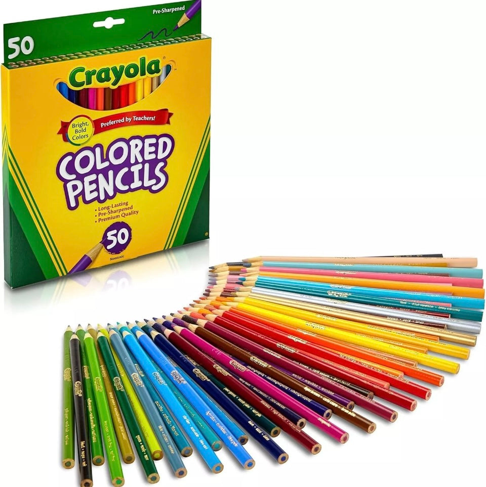 Crayola Colored Pencils Art Tools 50 Count Perfect for Art Projects and Adult