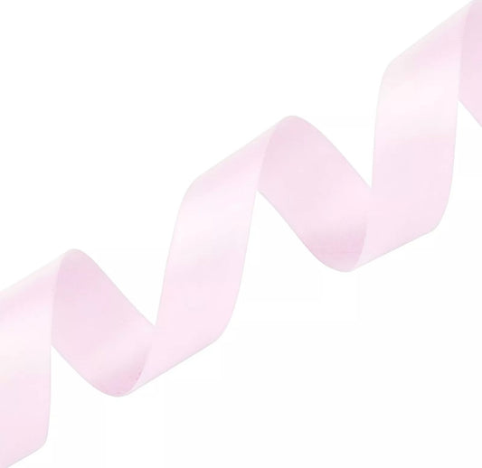 Satin Ribbon double sided width1/4 inch 23m baby pink