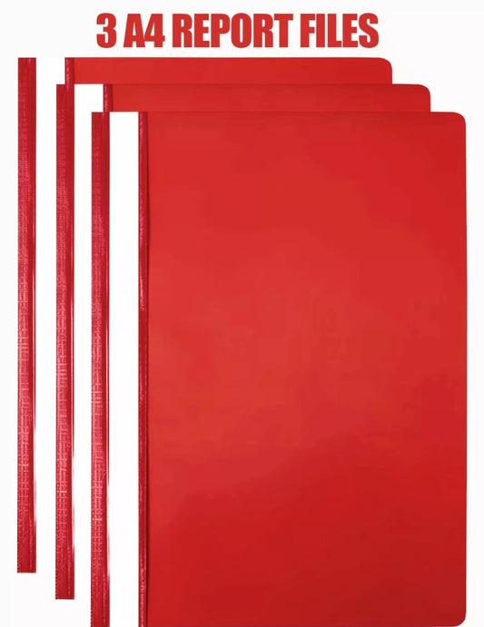 Red Report Presentation Folders Project Files Document A4 Organiser Holder 2 Prong