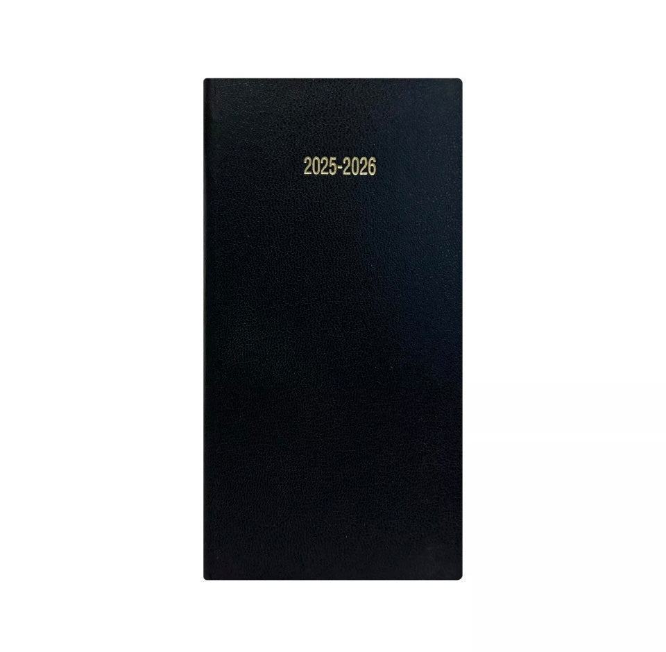 Slim Academic Diary 2025-2026 Mid Year 18 Month Week to View Hardback School