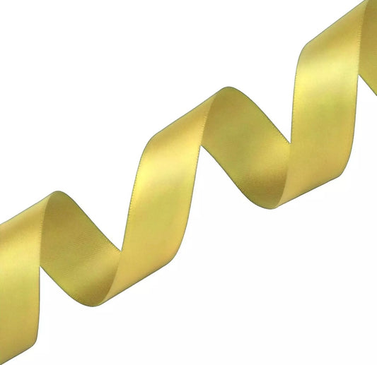 Satin Ribbon double sided width1/4 inch 23m gold
