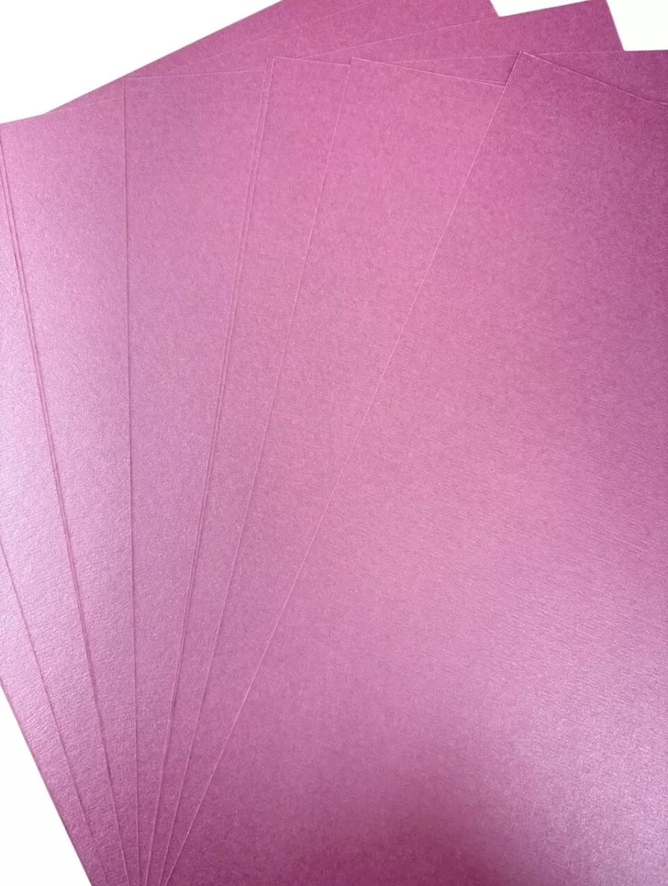 10 Sheets A4 Rose Mauve Shimmer Pearlescent Card Double Sided 300gsm